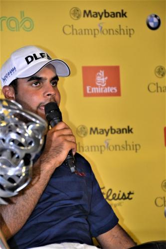 Shubhankar Sharma of India...2018 Maybank Championship winner